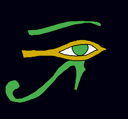 Dibujo Ojo Horus pintado por Same