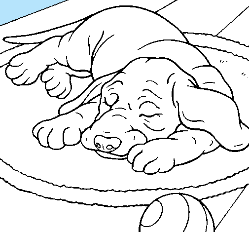 Dibujo Perro durmiendo pintado por deyvi
