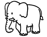 Dibujo Elefante bebe pintado por Crytius