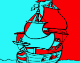 Dibujo Barco pintado por ribero