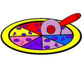 Dibujo Pizza pintado por pisa