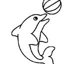 Dibujo Delfín jugando con una pelota pintado por Crytius