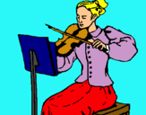 Dibujo Dama violinista pintado por paola658
