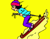 Dibujo Esquiadora pintado por sjdha