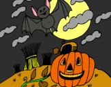 Dibujo Paisaje de Halloween pintado por casssandra