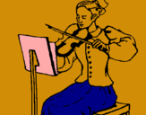 Dibujo Dama violinista pintado por moctoc