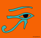 Dibujo Ojo Horus pintado por manyulas