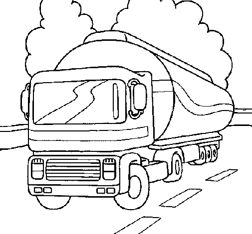 Dibujo Camión cisterna pintado por Crytius