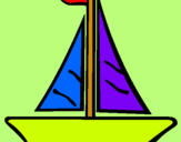 Dibujo Barco velero pintado por alguita