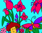 Dibujo Fauna y flora pintado por dito