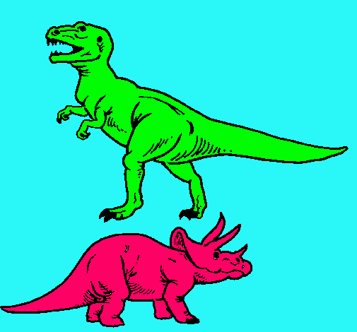 Triceratops y tiranosaurios rex