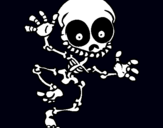 Dibujo Esqueleto contento 2 pintado por garapipi