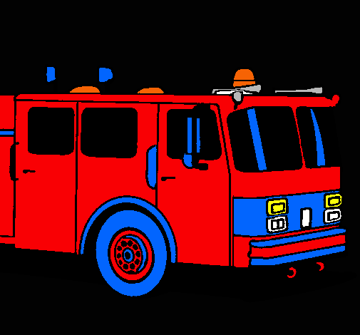 Dibujo Camión de bomberos pintado por tomas9