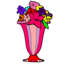 Dibujo Jarrón de flores pintado por florista