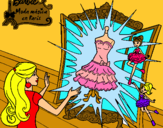 Dibujo El vestido mágico de Barbie pintado por sabana