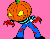 Dibujo Jack-o pintado por pumkin