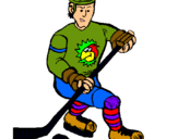 Dibujo Jugador de hockey sobre hielo pintado por jarod