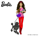 Dibujo Barbie con sus mascotas pintado por iuiuoo