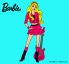 Dibujo Barbie rockera pintado por carpio