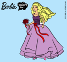 Dibujo Barbie vestida de novia pintado por Aiala