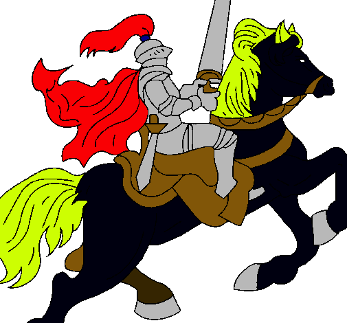 Dibujo Caballero a caballo pintado por PFraj