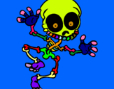 Dibujo Esqueleto contento 2 pintado por esqueleton