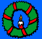 Dibujo Corona de navidad II pintado por nadal