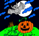 Dibujo Paisaje de Halloween pintado por BOSTON