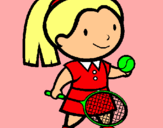 Dibujo Chica tenista pintado por yosel