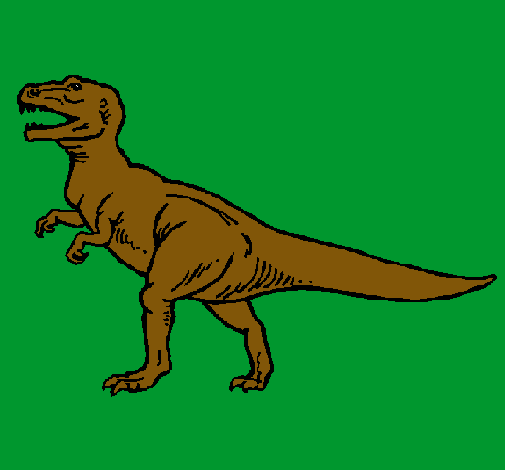 Dibujo Tiranosaurus Rex pintado por izannn