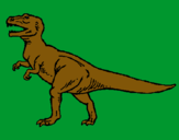 Dibujo Tiranosaurus Rex pintado por izannn