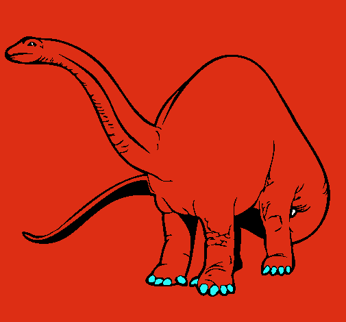 Dibujo Braquiosaurio II pintado por Lhaturrita