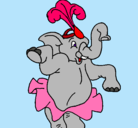 Dibujo Elefante bailando pintado por agulinda
