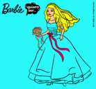 Dibujo Barbie vestida de novia pintado por mariiah