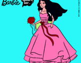 Dibujo Barbie vestida de novia pintado por TELMA525