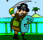 Dibujo Pirata a bordo pintado por Javier-9