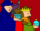 Dibujo Los Reyes Magos 3 pintado por tradicion