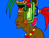 Dibujo Jefe de la tribu pintado por botones
