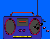 Dibujo Radio cassette 2 pintado por amoree