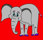 Dibujo Elefante feliz pintado por lorenaaaa 