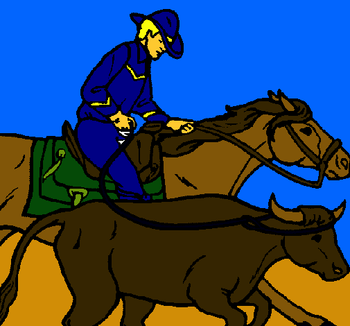 Vaquero y vaca