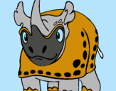 Dibujo Rinoceronte pintado por VACA