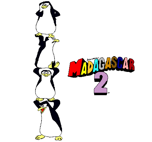 Dibujo Madagascar 2 Pingüinos pintado por LUIYI