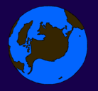 Dibujo Planeta Tierra pintado por 12345678910h