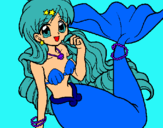 Dibujo Sirena pintado por rapuncel