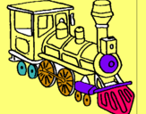 Dibujo Tren pintado por BOOT