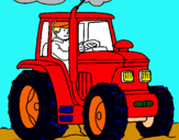 Dibujo Tractor en funcionamiento pintado por 4e4444444444