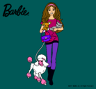 Dibujo Barbie con sus mascotas pintado por candemale