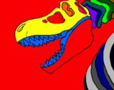 Dibujo Esqueleto tiranosaurio rex pintado por pfj1