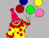 Dibujo Payaso con globos pintado por Felipe7